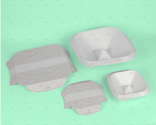 Milano Bowl Set - SOFT GREY WAVE