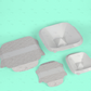 Milano Bowl Set - SOFT GREY WAVE