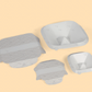 Milano Bowl Set - SOFT GREY WAVE